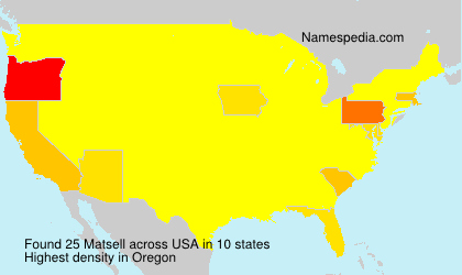 Surname Matsell in USA Surname Matsell in USA