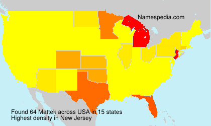 Surname Mattek in USA Surname Mattek in USA