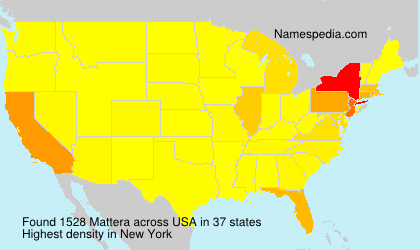 Surname Mattera in USA Surname Mattera in USA