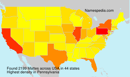 Surname Mattes in USA