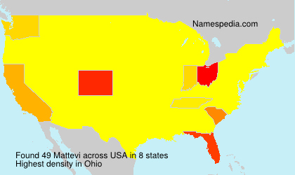 Surname Mattevi in USA Surname Mattevi in USA