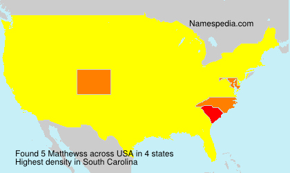 Surname Matthewss in USA Surname Matthewss in USA