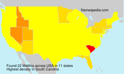 Surname Matthia in USA Surname Matthia in USA