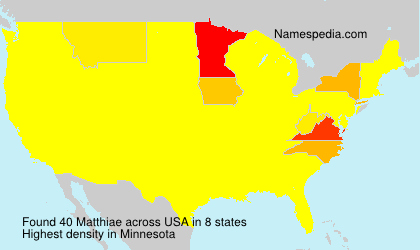 Surname Matthiae in USA Surname Matthiae in USA