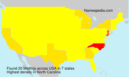 Surname Matthijs in USA Surname Matthijs in USA