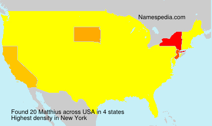 Surname Matthius in USA Surname Matthius in USA