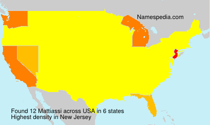 Surname Mattiassi in USA Surname Mattiassi in USA