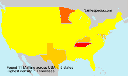 Surname Matting in USA Surname Matting in USA