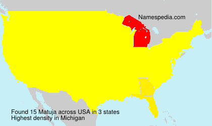 Surname Matuja in USA Surname Matuja in USA
