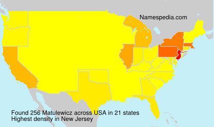 Surname Matulewicz in USA Surname Matulewicz in USA