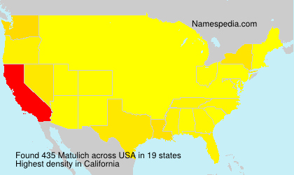 Surname Matulich in USA Surname Matulich in USA