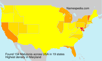 Surname Matulonis in USA Surname Matulonis in USA
