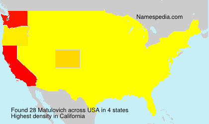 Surname Matulovich in USA Surname Matulovich in USA