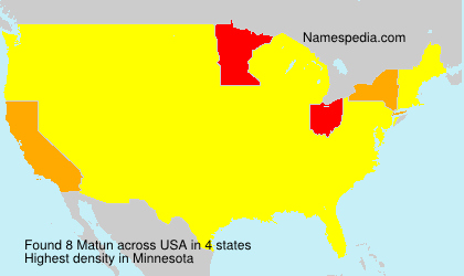 Surname Matun in USA Surname Matun in USA