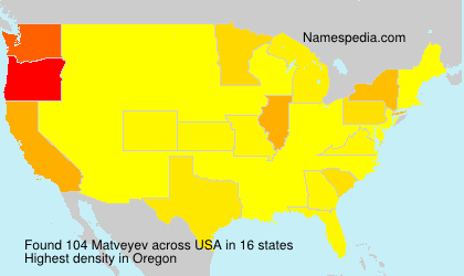 Surname Matveyev in USA Surname Matveyev in USA