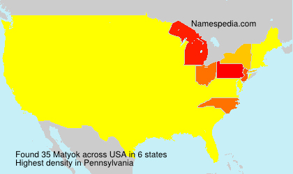 Surname Matyok in USA Surname Matyok in USA