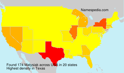 Surname Matysiak in USA Surname Matysiak in USA