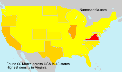 Surname Matze in USA Surname Matze in USA