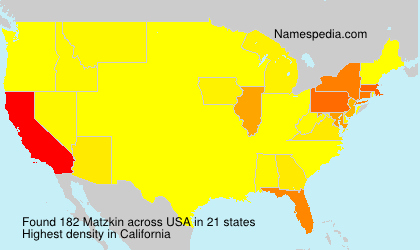 Surname Matzkin in USA Surname Matzkin in USA