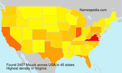 Surname Mauck in USA Surname Mauck in USA