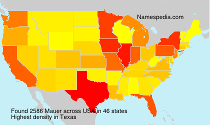 Surname Mauer in USA Surname Mauer in USA