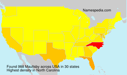 Surname Maultsby in USA Surname Maultsby in USA