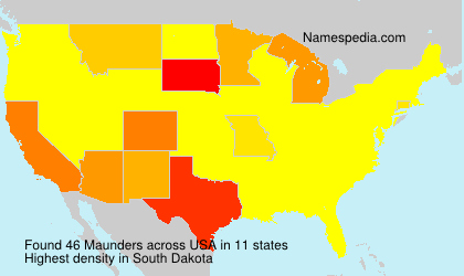 Surname Maunders in USA Surname Maunders in USA