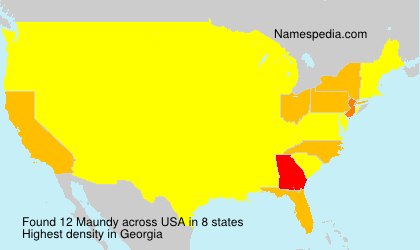 Surname Maundy in USA