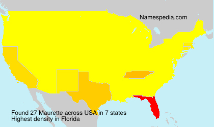 Surname Maurette in USA Surname Maurette in USA