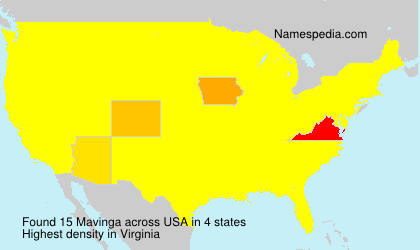 Surname Mavinga in USA Surname Mavinga in USA