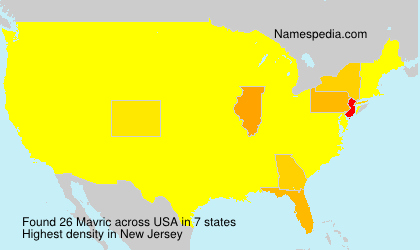 Surname Mavric in USA