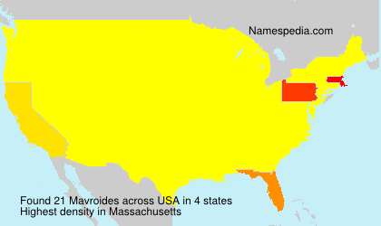 Surname Mavroides in USA Surname Mavroides in USA