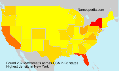 Surname Mavromatis in USA