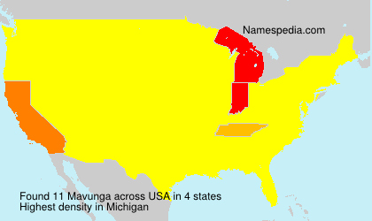 Surname Mavunga in USA Surname Mavunga in USA
