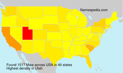 Surname Maw in USA Surname Maw in USA