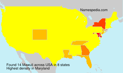 Surname Mawuli in USA