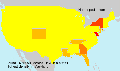 Surname Mawuli in USA Surname Mawuli in USA