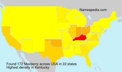 Surname Maxberry in USA Surname Maxberry in USA