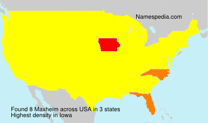 Surname Maxheim in USA Surname Maxheim in USA