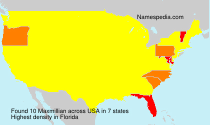 Surname Maxmillian in USA Surname Maxmillian in USA