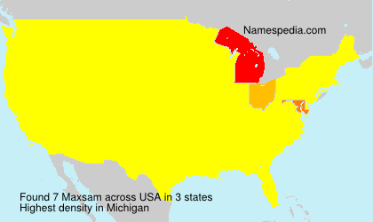Surname Maxsam in USA Surname Maxsam in USA