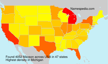 Surname Maxson in USA Surname Maxson in USA