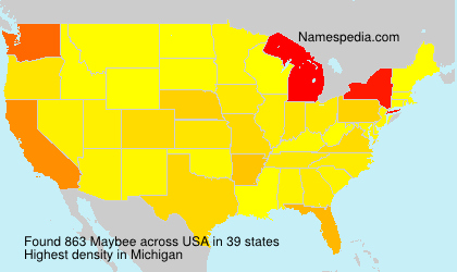 Surname Maybee in USA Surname Maybee in USA