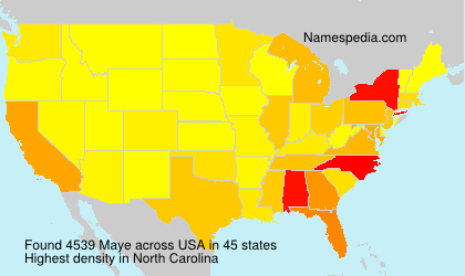 Surname Maye in USA Surname Maye in USA