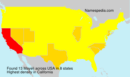 Surname Mayeli in USA Surname Mayeli in USA