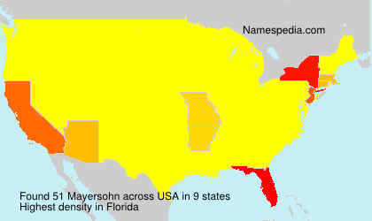 Surname Mayersohn in USA
