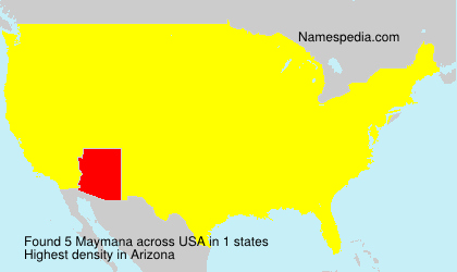 Surname Maymana in USA Surname Maymana in USA