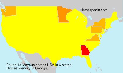 Surname Mayoue in USA Surname Mayoue in USA