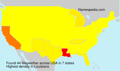 Surname Maywether in USA Surname Maywether in USA
