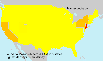 Surname Mazahreh in USA Surname Mazahreh in USA